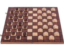 Dambord Met Damstenen - Damspel - Dambord Hout - Dambord Kinderen