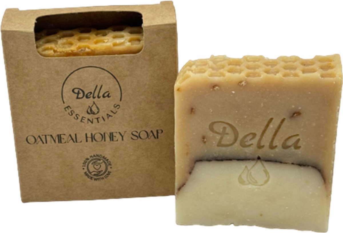 Goedkoopste Della essentials - Biologisch - Oatmeal honey soap - Havermout honing zeep - 100 gram