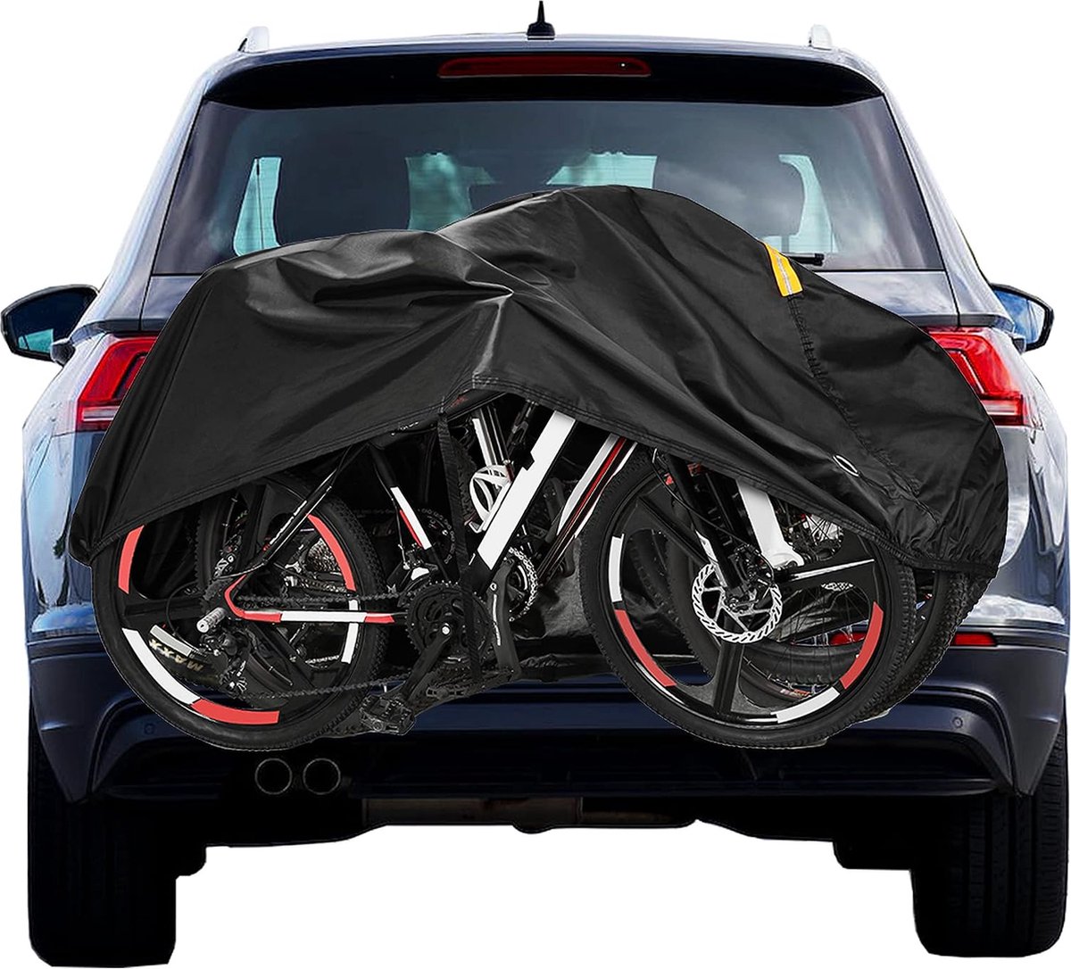 Timisea Afdekking voor e-bike en bakfiets, 420D Oxford-stof, wind- en waterdicht, uv-bescherming, met verankeringsclips tegen storm