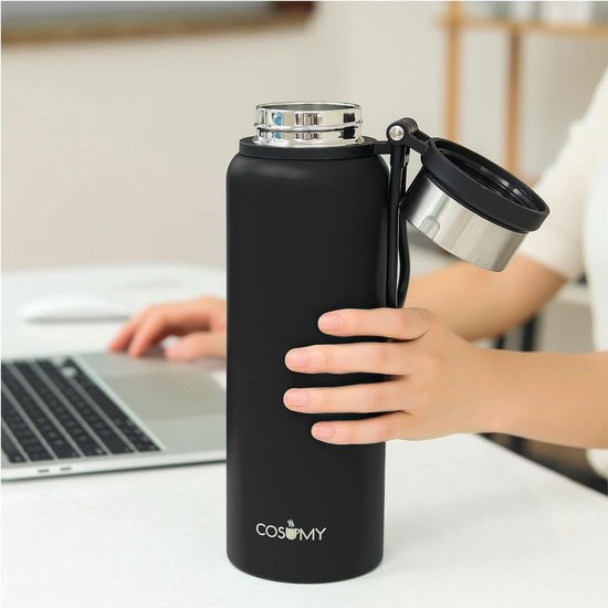 Dopper Insulated thermosfles 1 liter • Zwart • de Bijenkorf
