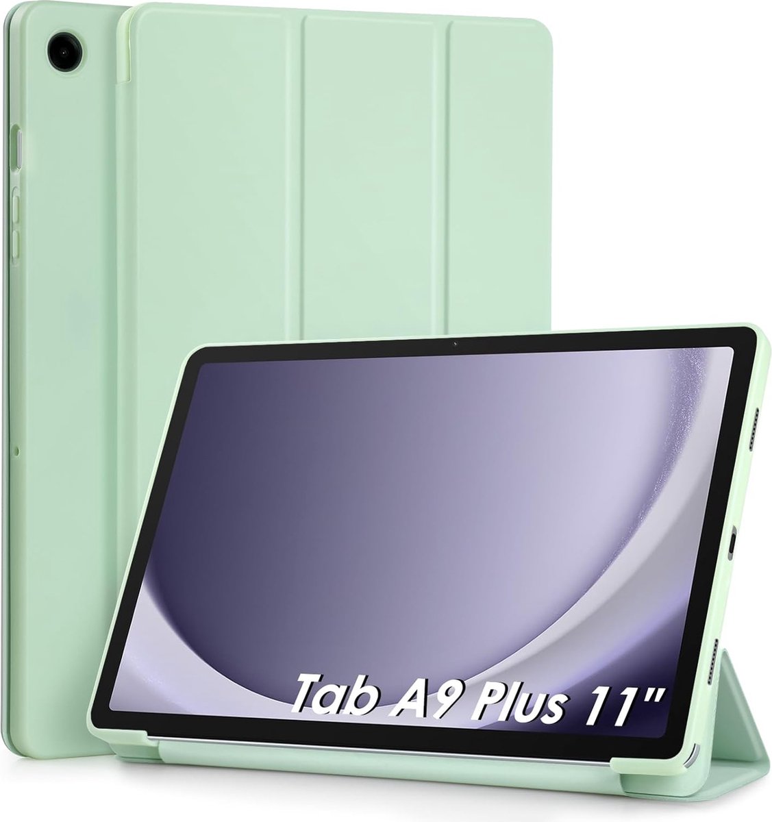 Geschikt voor Samsung Galaxy Tab A9 Plus Smart cover hoesje - Groen