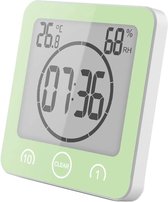 Waterdichte Douche Timer met Hygrometer en Thermometer - Badkamer Countdown Klok - Energiebesparing - Intuïtieve Bediening - Efficiënt Waterverbruik - Duurzaam Ontwerp - Veilig en Waterbestendig - Handige Installatie