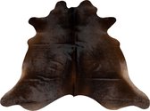 Koeienhuid vloerkleed Donker bruin; Roodbruin | dikke kwaliteit koeienkleed | Ecologisch gelooide koeienvellen | Uniek gefotografeerde koeienhuiden