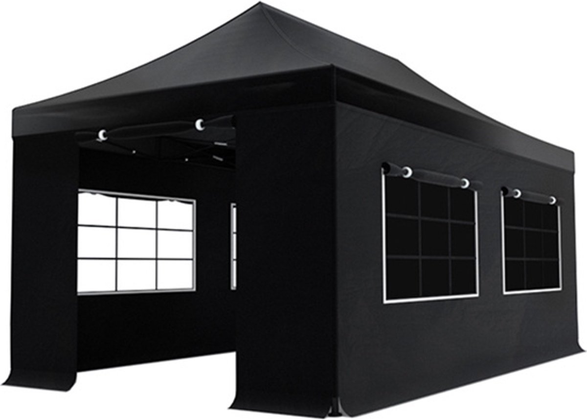 Lizzely Garden & Living Easy up 3x6m zwart luxe partytent opvouwbaar
