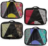 Volcan Packing Cubes - Koffer Organizer - 4 Delige Set - Ruimbagage & Backpack - Zwart