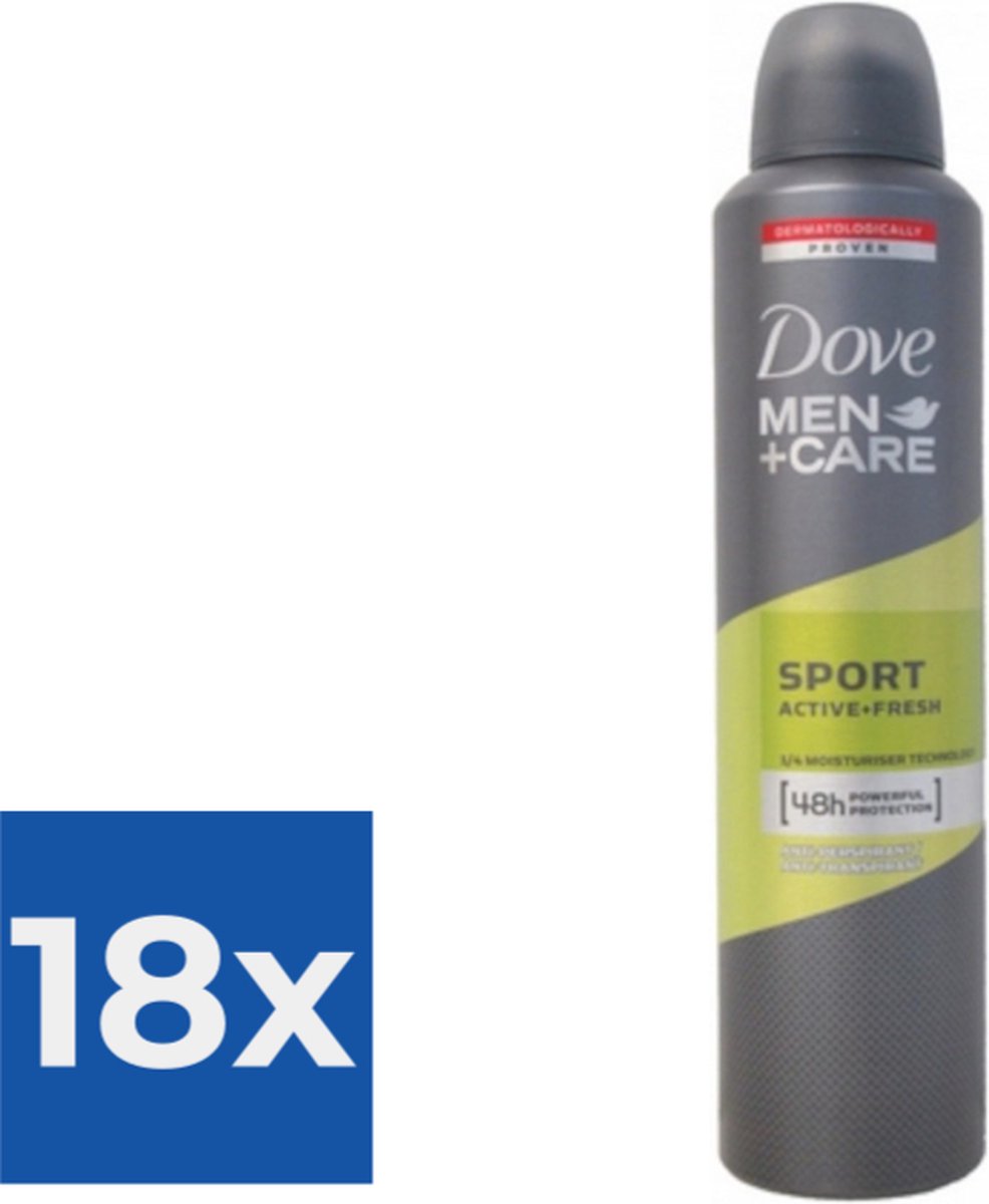 Goedkoopste Deodorant Spray Dove Mens Sport Active Fresh (250 ml) - Voordeelverpakking 18 stuks