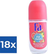 Fa Deo Roll-on Women - Fiji Dream 50 ml. GLAS - Voordeelverpakking 18 stuks