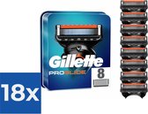 Gillette - Fusion5 - ProGlide Scheermesjes/Navulmesjes - 8 Stuks - Voordeelverpakking 18 stuks