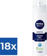 Nivea Men Scheergel Sensitive 200 ml - Voordeelverpakking 18 stuks