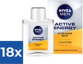 NIVEA MEN Active Energy 2-in-1 Aftershave Balsem - 100 ml - Voordeelverpakking 18 stuks
