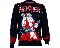Sleigher Kersttrui voor Metalheads - Maat XL - Foute Kersttrui DrunkenDinos - Gebreide kersttrui - Foute trui - Feestkleding - Kerstkleding Fout Kerst Feest - Kerst trui - Kersttrui dames - Kersttrui heren - Lelijke Kersttrui - Grappige Kersttrui