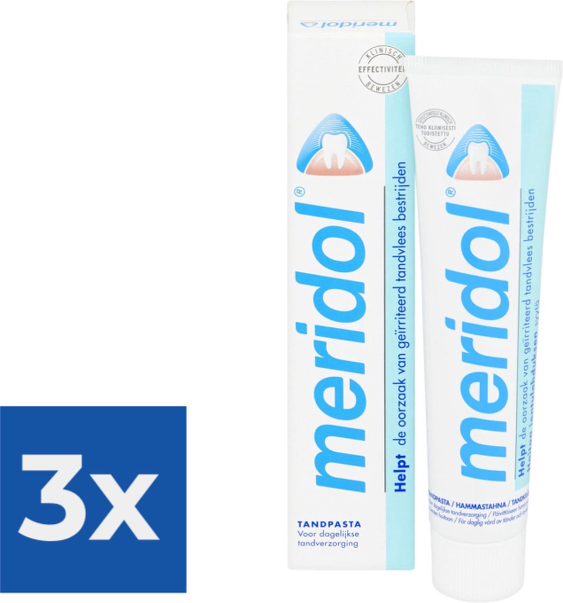 Goedkoopste Meridol Tandpasta voor Dagelijkse Tandverzorging 75 ml - Voordeelverpakking 3 stuks