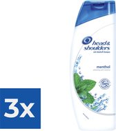 Head & Shoulders Menthol Fresh Shampoo 200 ML - Voordeelverpakking 3 stuks