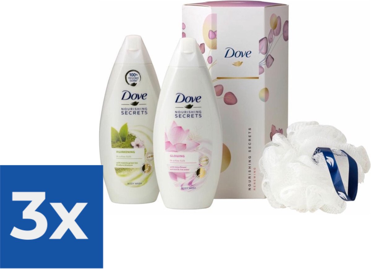 Goedkoopste Dove Nourishing Secrets Glowing & Awakening Cadeauverpakking 1 Set - Voordeelverpakking 3 stuks