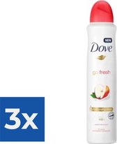 Dove Deospray - Go Fresh Apple & White Tea 250ml - Voordeelverpakking 3 stuks