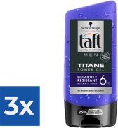 Taft Power Haargel Tube - Titane - 150ml - Voordeelverpakking 3 stuks