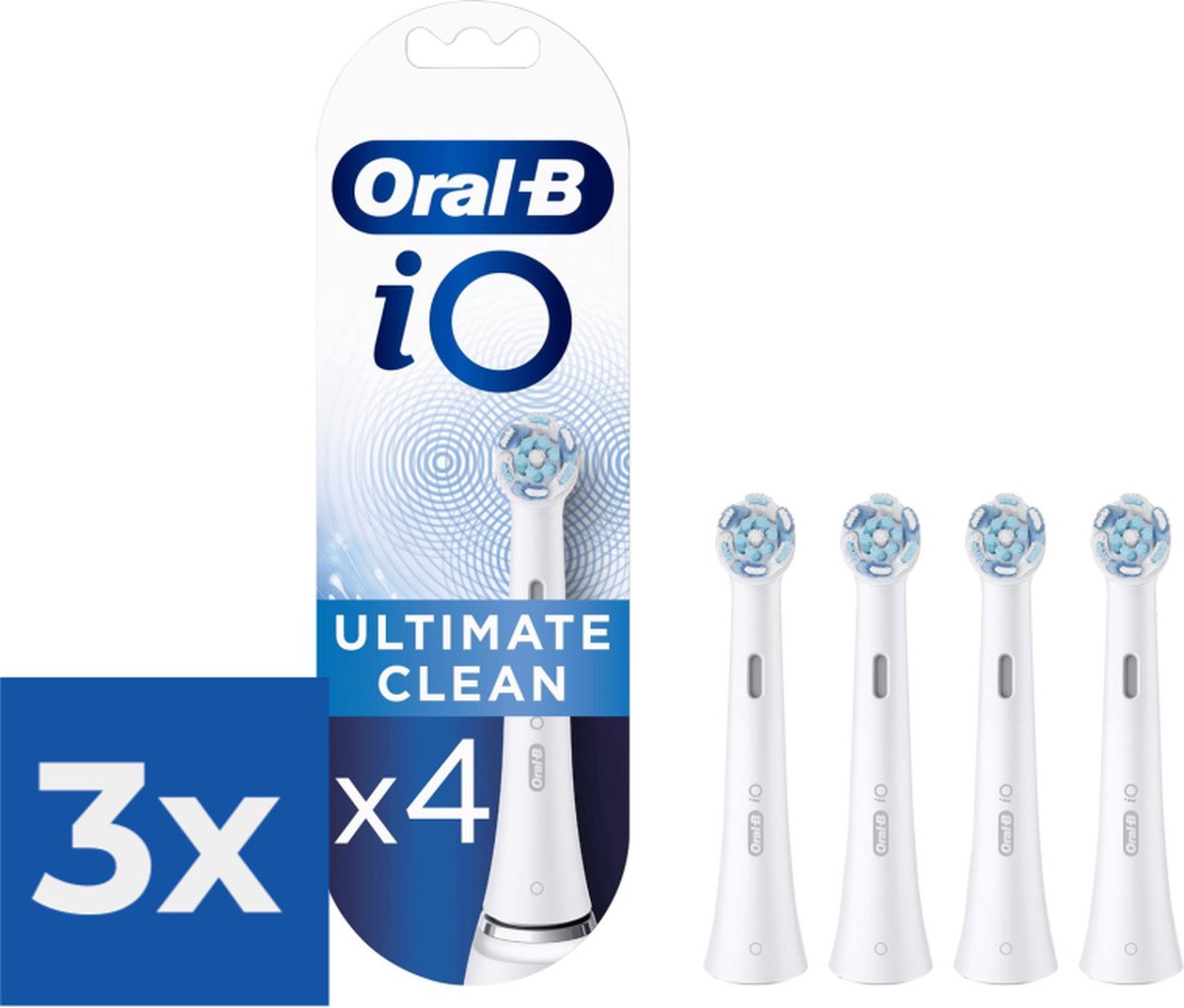 Oral-B iO Ultimate Clean - Opzetborstels - 4 Stuks - Voordeelverpakking 3 stuks