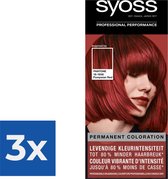 SYOSS Colors Pantone Haarverf 5-72 Pompeian Red - 1 stuk - Voordeelverpakking 3 stuks