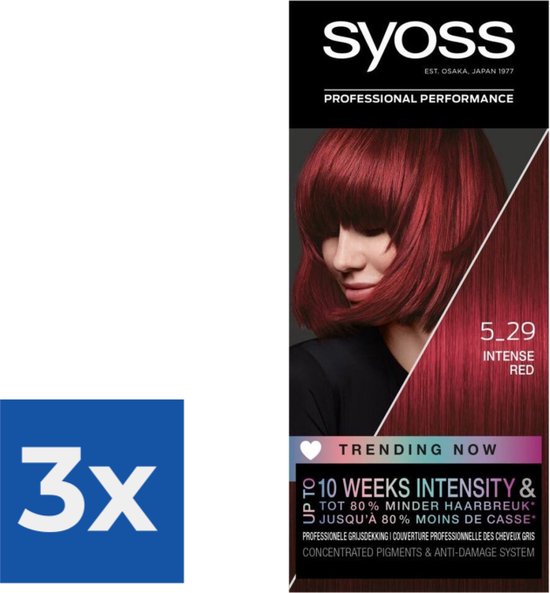 SYOSS Color baseline 5-29 Intense Red - 1 stuk - Voordeelverpakking 3 stuks