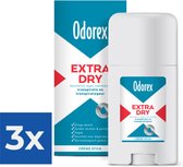Odorex Extra Dry Deodorant Stick - Beschermt Je Optimaal Tegen Overmatige Transpiratie - Zonder Alcohol of Parfum - 40 ml - Voordeelverpakking 3 stuks