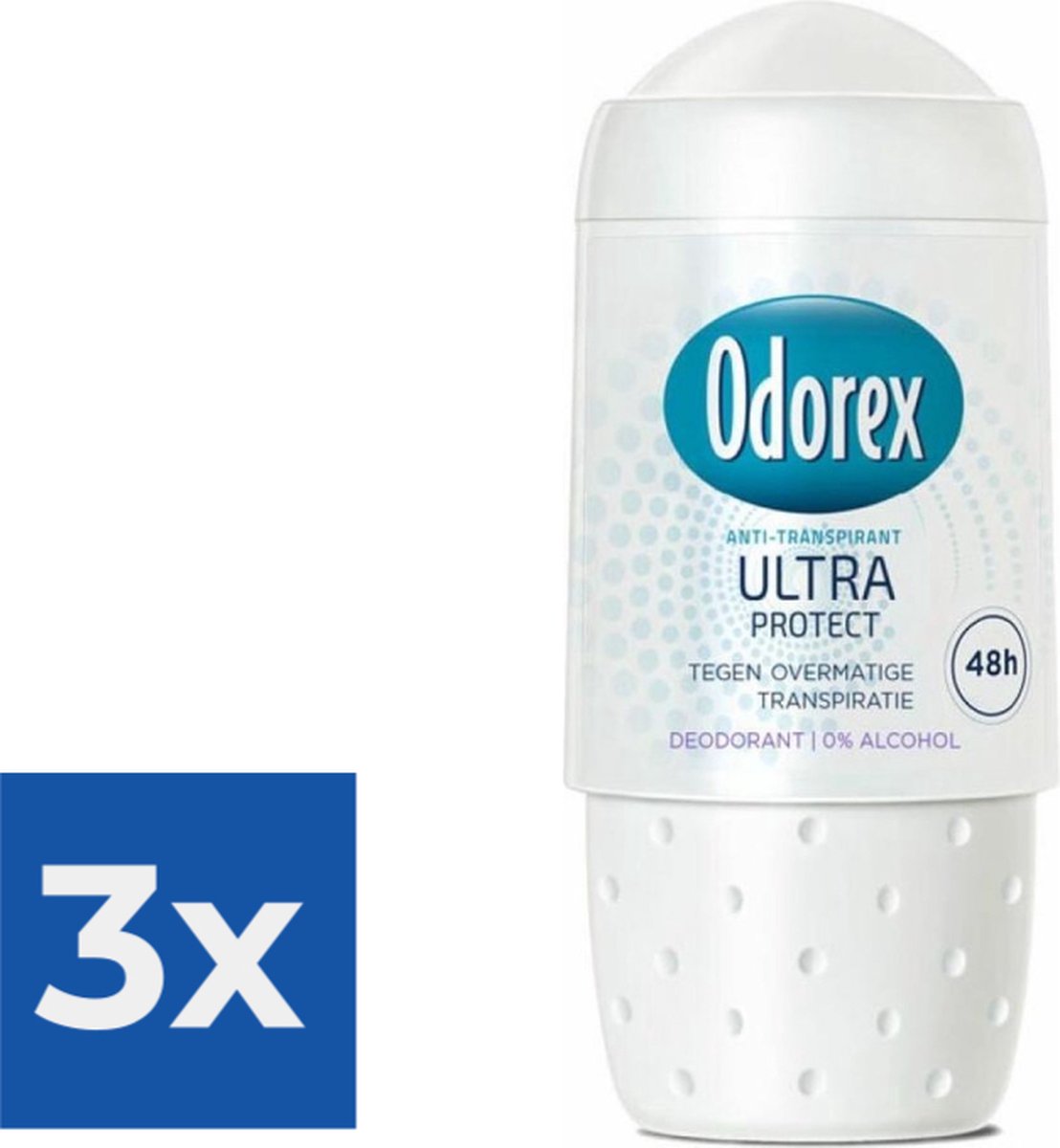 Goedkoopste Odorex Deodorant Roller Ultra Protect 50 ml - Voordeelverpakking 3 stuks