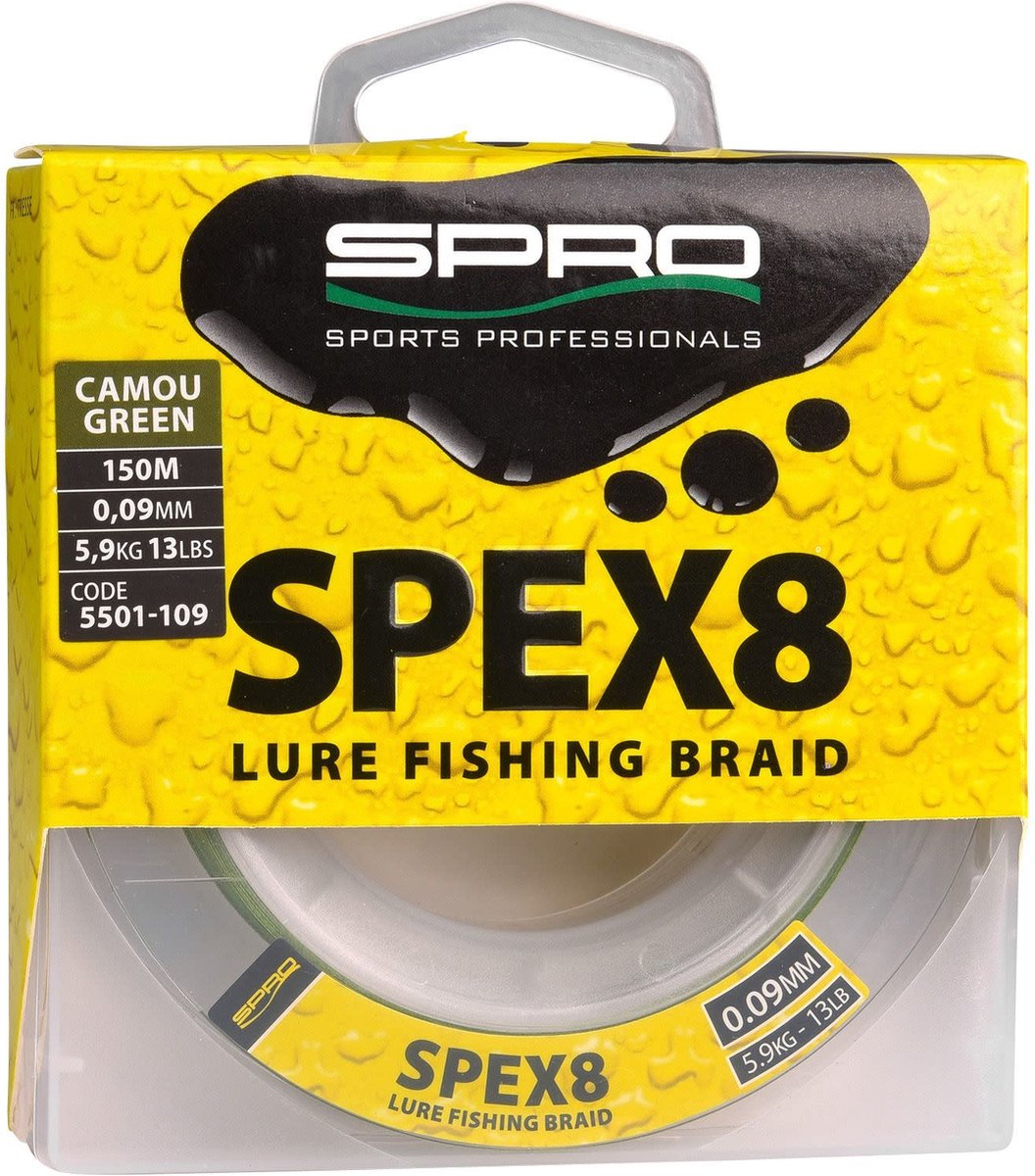 Spro Spex8 Braid Camou Green (150m) - Maat : 0.18mm (11.8kg)