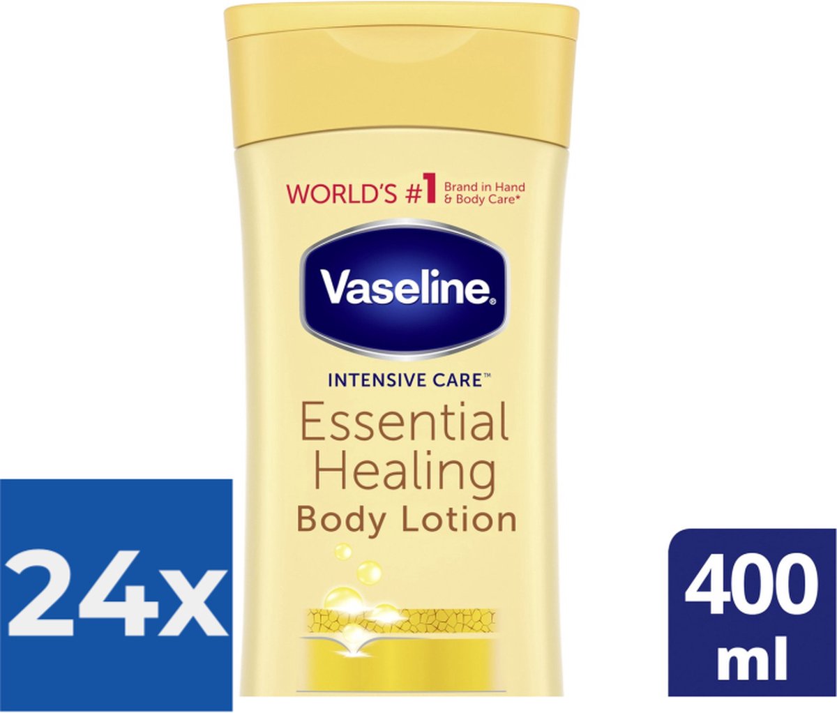 Goedkoopste Vaseline Intensive Care Essential Healing Bodylotion 400 ml - Voordeelverpakking 24 stuks