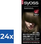 SYOSS Color baseline 5-1 Lichtbruin Haarverf - 1 stuk - Voordeelverpakking 24 stuks