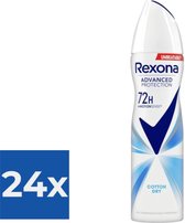 Rexona Women Cotton Dry - Deodorant Spray - 2 x 150 ml - Voordeelverpakking 24 stuks