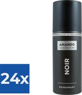 Amando Deodorant Spray Noir 150 ml - Voordeelverpakking 24 stuks