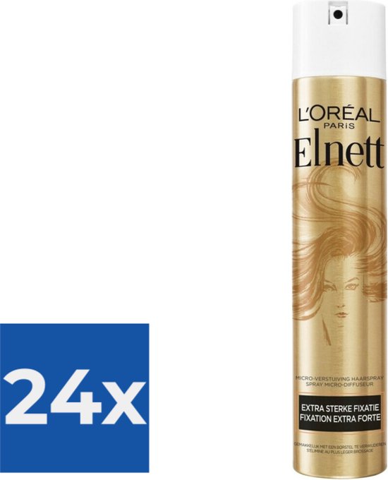 L’Oréal Paris Elnett Satin Haarspray Extra Sterke Fixatie - 300ml - Voordeelverpakking 24 stuks