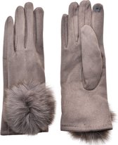 Clayre & Eef Handschoenen Winter 9x24 cm Grijs Polyester