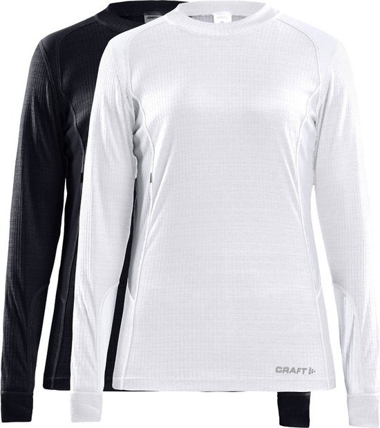 Foto: Craft core 2 pack baselayer thermoshirts dames zwart wit xl