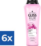 Gliss-Kur Shampooing Silk Liquide 250 ml - Pack économique 6 pièces
