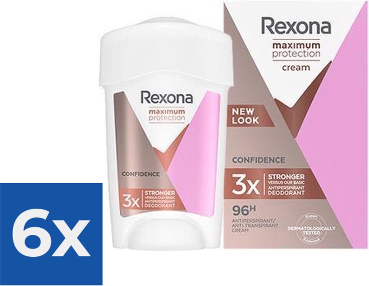Goedkoopste Rexona Women Maximum Protection Confidence Anti-transpirant Stick - 45 ml - Voordeelverpakking 6 stuks