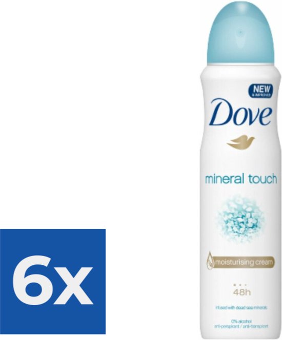 Dove Deodorant Mineral Touch 150ml Voordeelverpakking 6 stuks bol