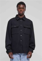 Urban Classics - Plain Overshirt Overhemd - 3XL - Zwart