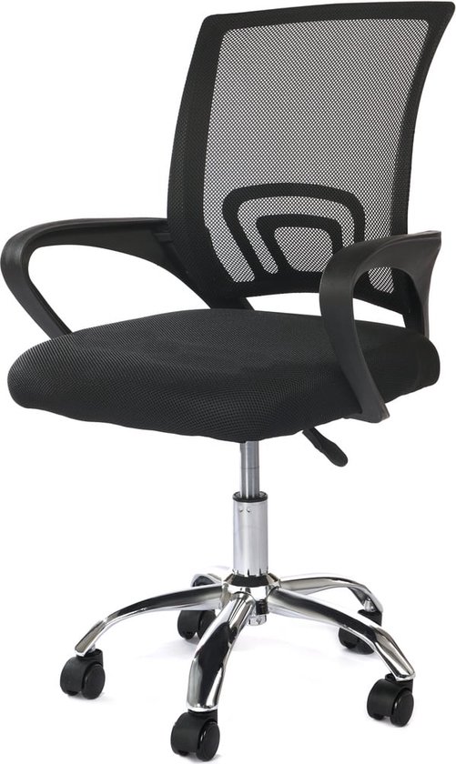Ergonomische bureaustoel - verstelbaar - mesh - zwart