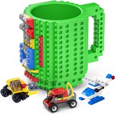 Tasses à Bouwstenen , cadeaux amusants pour hommes, papa, Enfants, amis, cadeaux amusants pour la fête des pères, cadeaux d'anniversaire, cadeaux de Noël, compatibles avec Lego, vert