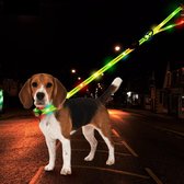 LED Waterdichte Huisdierenriem voor Honden met USB Oplaadbaar, oplicht in het donker voor veilige hondenriem tijdens nachtelijke wandelingen voor Kleine, middelgrote tot grote honden