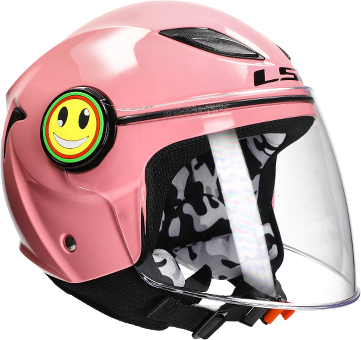 LS2 OF602 Casque scooter / casque moto enfant Funny Mini rouge brillant