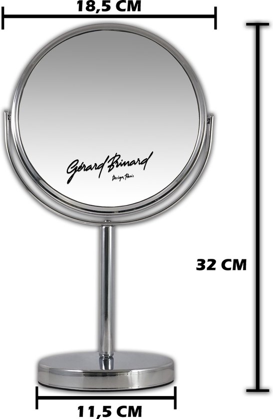 Gérard Brinard metalen spiegel standspiegel 10x vergroting - Ø18cm - Gerard Brinard