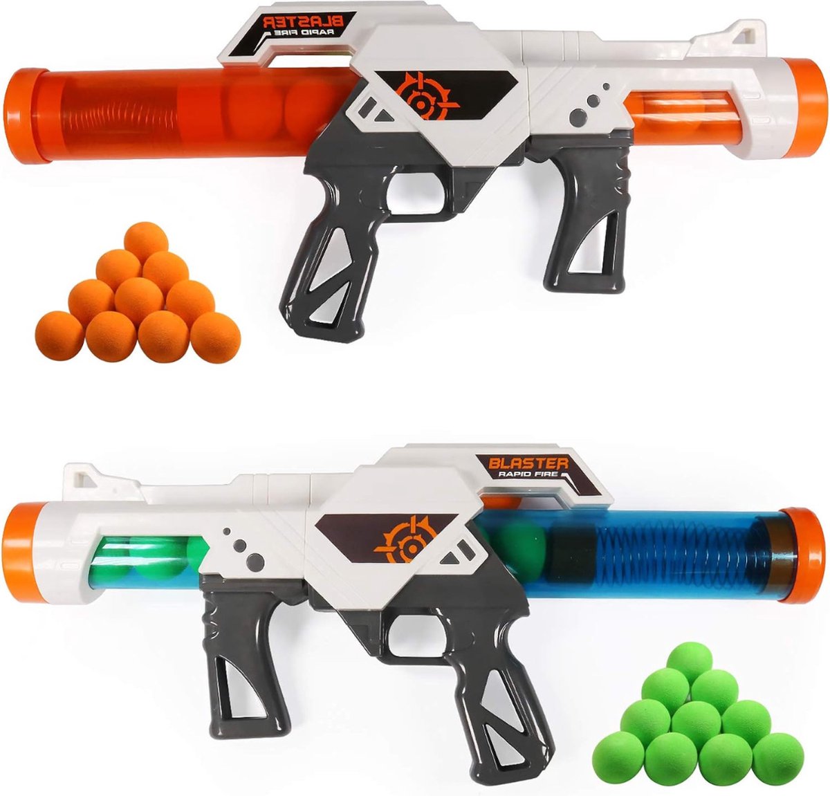 Speelgoedpistool Dual Battle Pack Foam Ball Air Powered Shooter Toy Guns voor 6+ Jaar Kinderen