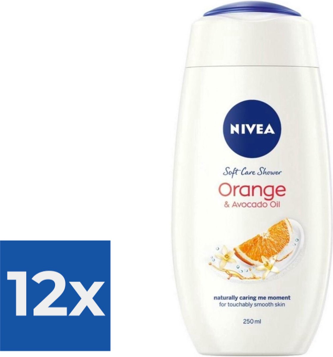 Goedkoopste Nivea Douchegel - Orange & Avocado Oil 250 ml - Voordeelverpakking 12 stuks