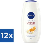 Nivea Douchegel - Orange & Avocado Oil 250 ml - Voordeelverpakking 12 stuks