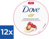 Dove Body Scrub - bodycreme - bodybutter - shea butter - hydraterend - huidverzorging - Voordeelverpakking 12 stuks