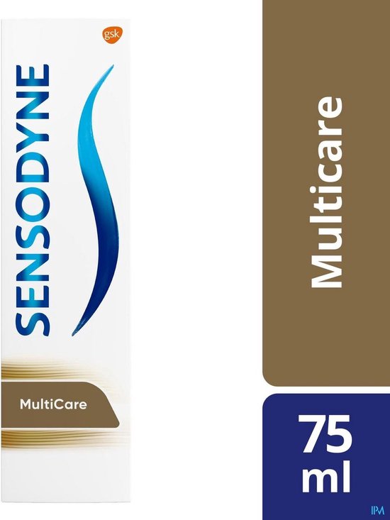 Tube de dentifrice Sensodyne MultiCare, 75ml.
