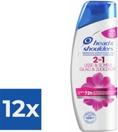 Shampooing Head & Shoulders - Brillant lisse et soyeux 270 ml - Pack économique 12 pièces