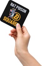 Rat Poison Squared Bitcoin Onderzetter| Bitcoin cadeau| Crypto cadeau| Bitcoin Onderzetter| Crypto Onderzetter| Bitcoin Gift| Crypto Gift| Bitcoin Merch| Crypto Merch