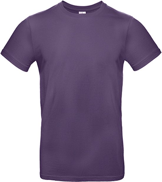 2-Pack herenshirt 'E190' met ronde hals B&C Collectie Radiant Purple maat XS